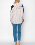 Rickie Pointe Knit Top with Stripe Hoodie