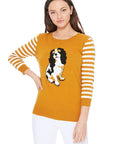 Cute Dog Animal Jacquard Pullover Sweater