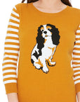 Cute Dog Animal Jacquard Pullover Sweater