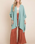 Jade By Jane Wide Sleeve Ruffle Kimono