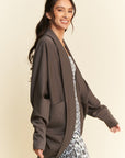 Davi & Dani Dolman Long Sleeve Open Front Jacket