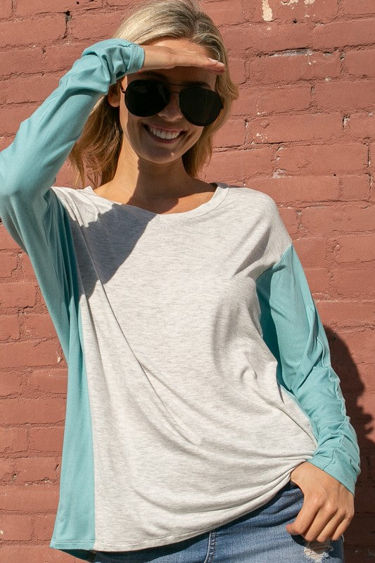 e Luna Colorblock Boxy Top