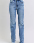 Judy Blue Full Size Raw Hem High Rise Bootcut Jeans