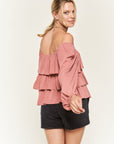 Jade by Jane Tiered Flounce Blouse PLUS