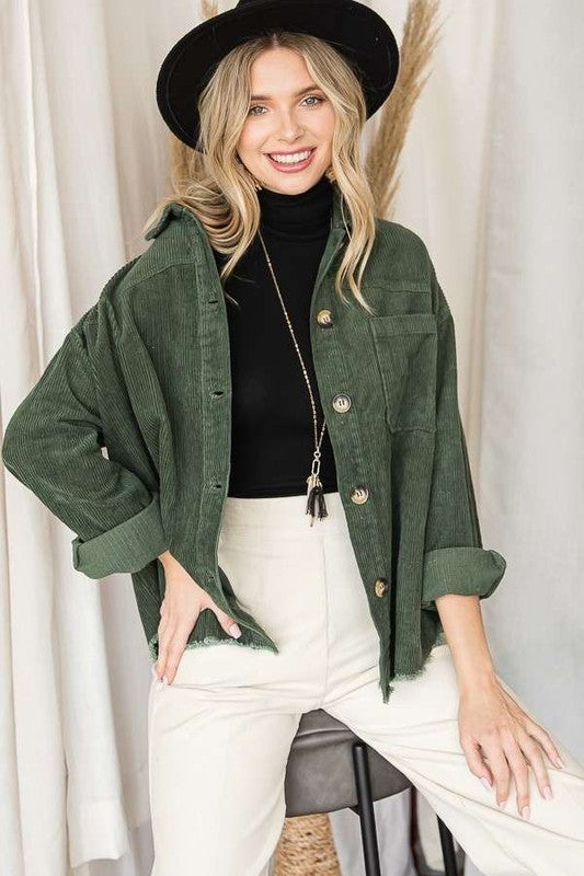 Jade By Jane Ribbed Velvet Jacket PLUS