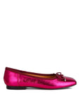 Primrose Metallic Pleather Bow Ballerinas