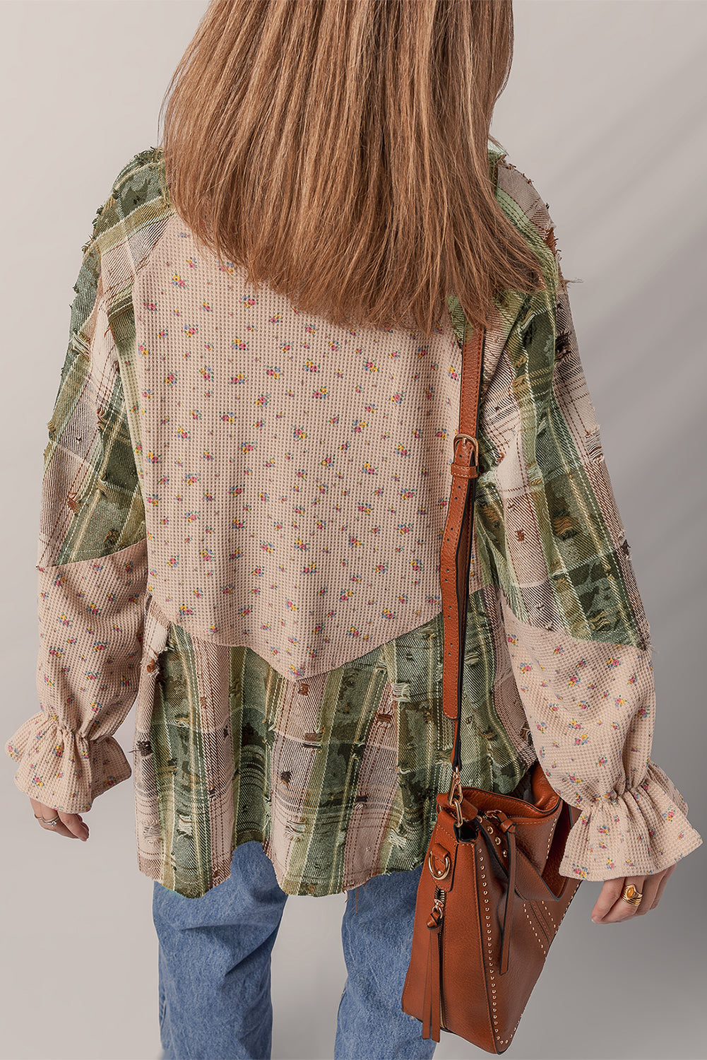 Floral Patchwork Ruffle Shacket | Cottagecore Layering