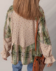Floral Patchwork Ruffle Shacket | Cottagecore Layering