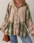 Floral Patchwork Ruffle Shacket | Cottagecore Layering