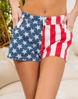 BiBi US Flag Print Denim Shorts