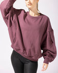 POPFLEX Full Size Brunch Sweater - Merlot