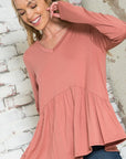 e Luna PLUS Solid Babydoll Top