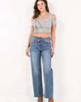 Artemis Vintage |Dual Accent High Rise Straight Leg Jeans - My Pampered Life Seattle