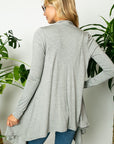 e Luna Solid Jersey Cascading Cardigan