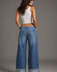 GJG Denim Dakota Drift Low Rise Cowhide Wide Leg Jeans