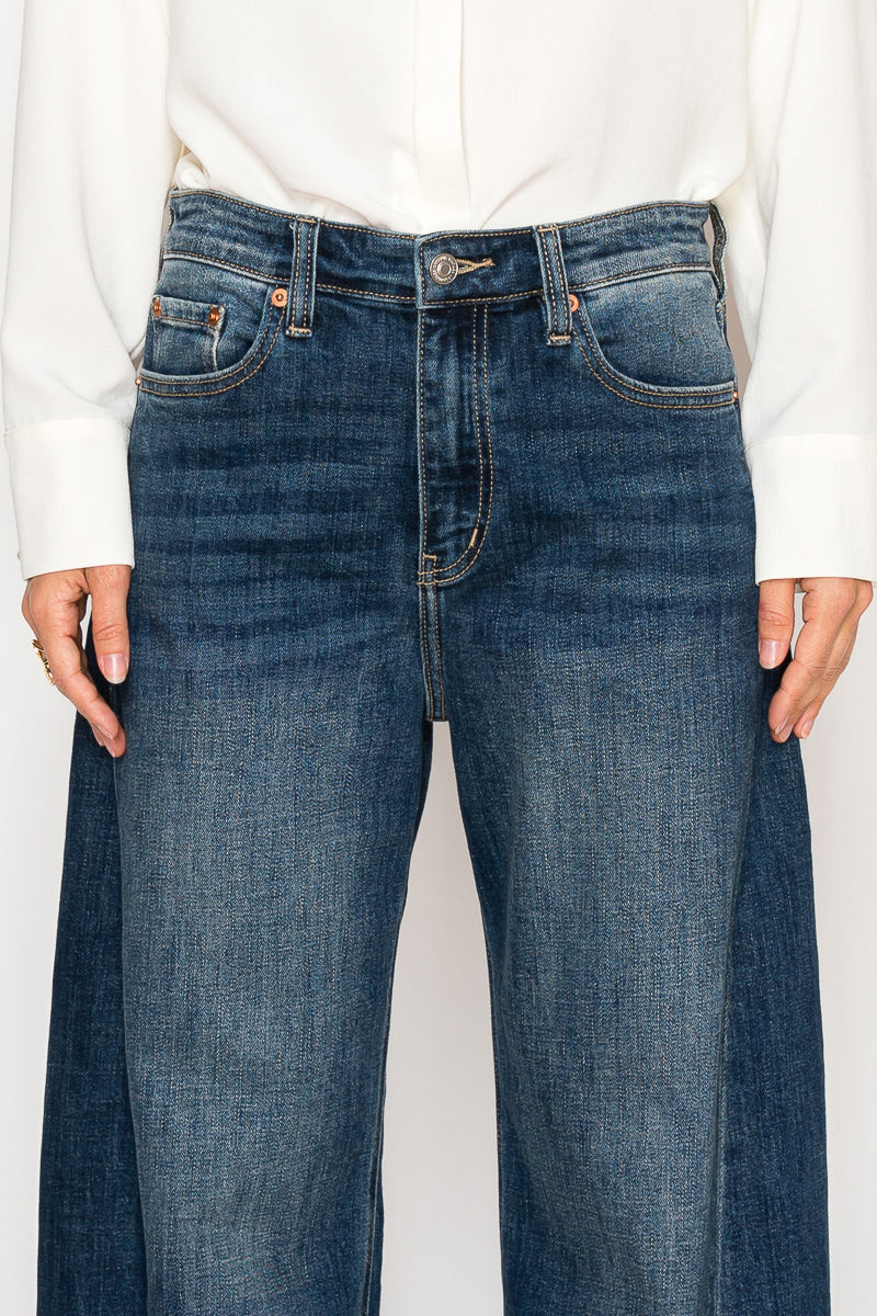 Artemis Vintage High Rise Dark Wash Barrel Jeans