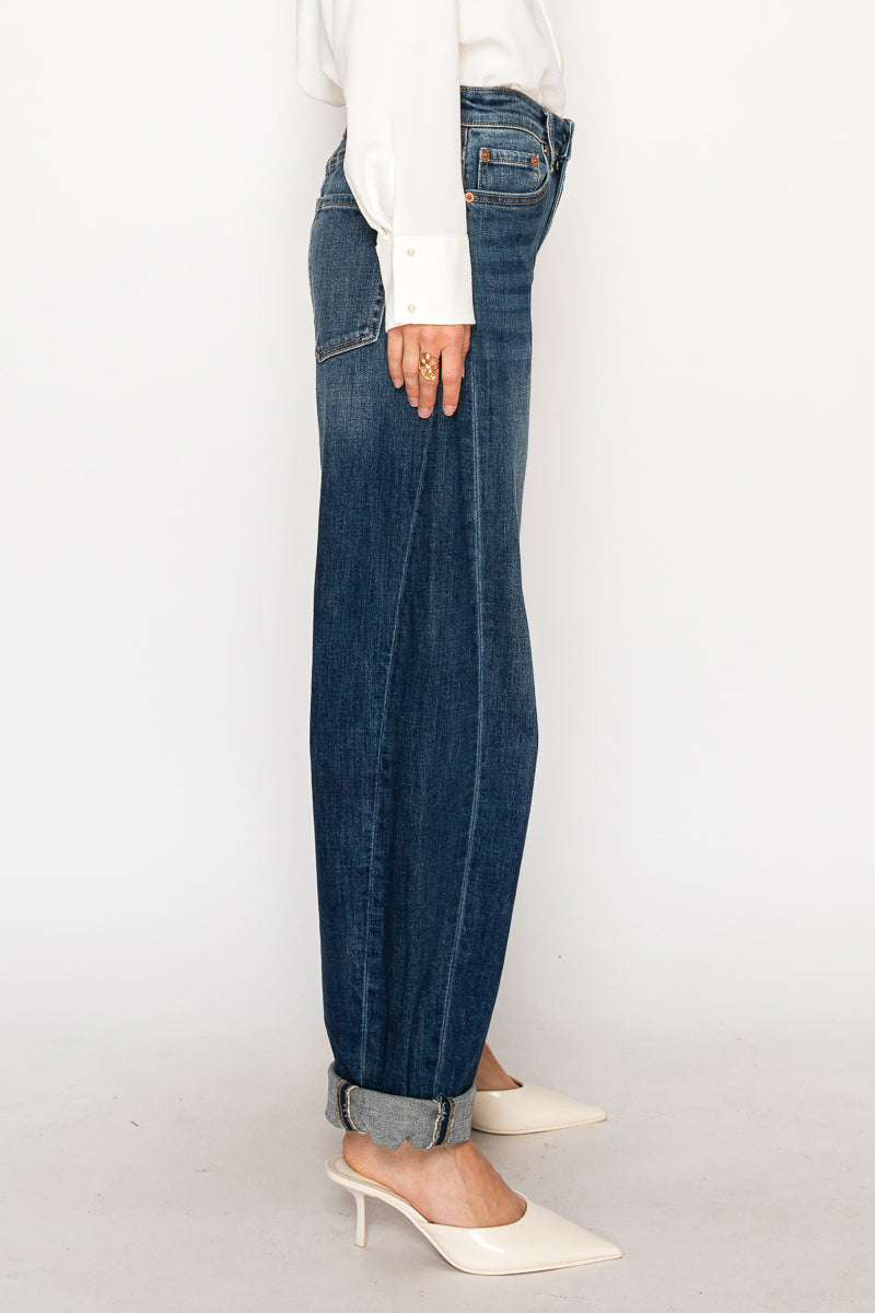 Artemis Vintage High Rise Dark Wash Barrel Jeans