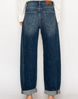 Artemis Vintage High Rise Dark Wash Barrel Jeans