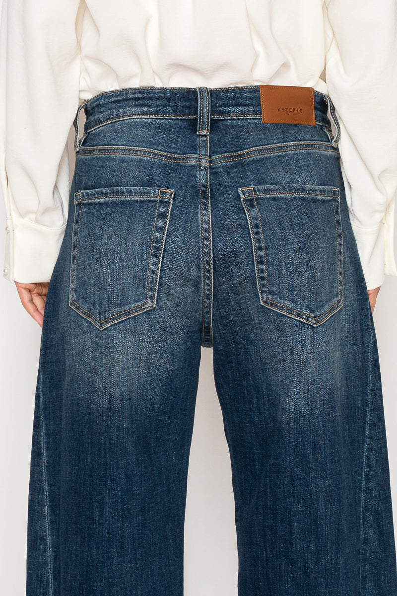 Artemis Vintage High Rise Dark Wash Barrel Jeans