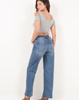 Artemis Vintage |Dual Accent High Rise Straight Leg Jeans - My Pampered Life Seattle
