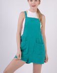 VERY J Sleeveless Double Gauze Overalls with Pockets