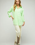 Davi & Dani Stripe Button Down Long Sleeve Shirt - Online Only