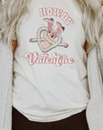 Howdy Valentine Cowboy Boots Graphic Tee