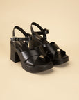 TOUCH-S Crisscross Sandal Heels