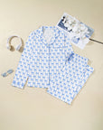 Bow Tie Shirt and Pants Pajama Set