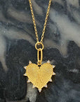 Clip Hanging Initial Heart Necklace