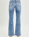 RISEN Full Size High Rise Distressed Flare Jeans