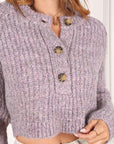 Lilou Melange Multicolor Sweater Top - My Pampered Life Seattle