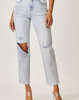 RISEN High Rise Distressed Relaxed Jeans