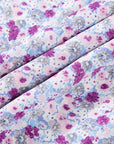 Floral Bubble Sleeve Shirred Waist Maxi Dress