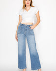 Eco Friendly Fabric High Rise Slim Palazzo Jeans