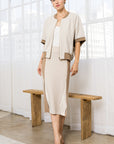 JOH | Katy Stretch Knit Crepe Zipper Jacket