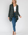 e Luna Distressed Cascade Cardigan