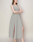 HYFVE Sleeveless Slit Midi Dress