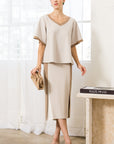 JOH | Kate Stretch Knit Crepe Top
