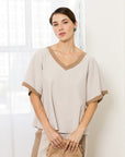 JOH | Kate Stretch Knit Crepe Top