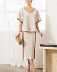 JOH | Kate Stretch Knit Crepe Top