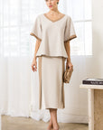 JOH | Kate Stretch Knit Crepe Top