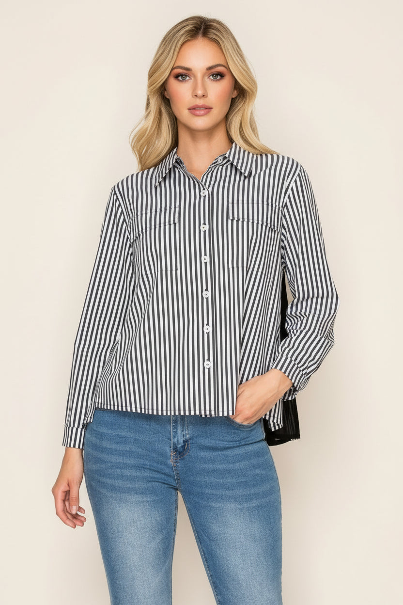 JOH | Jenn Shirt with Pleating Details