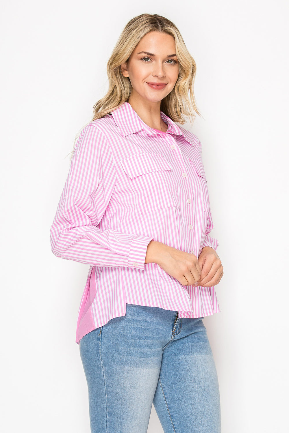 JOH | Jenn Shirt with Pleating Details