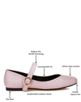 Herma Glitter Pin Buckle Ballerinas