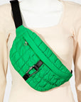 Fame Carabiner Bubble Texture Quilted Sling Bag