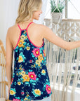 e Luna Allover Floral Tank Top