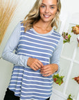 e Luna Striped Long Sleeve Top