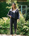 JOH Apparel Jondrea Navy Lace Trim Straight Leg Pants