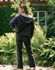 JOH Apparel Jondrea Navy Lace Trim Straight Leg Pants